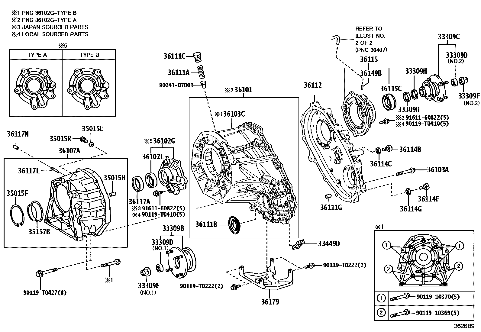 3609 — TRANSFER CASE & EXTENSION HOUSING