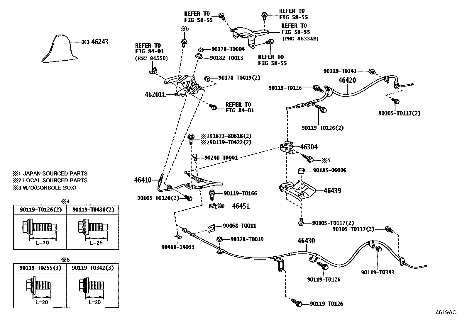 4601 — PARKING BRAKE & CABLE