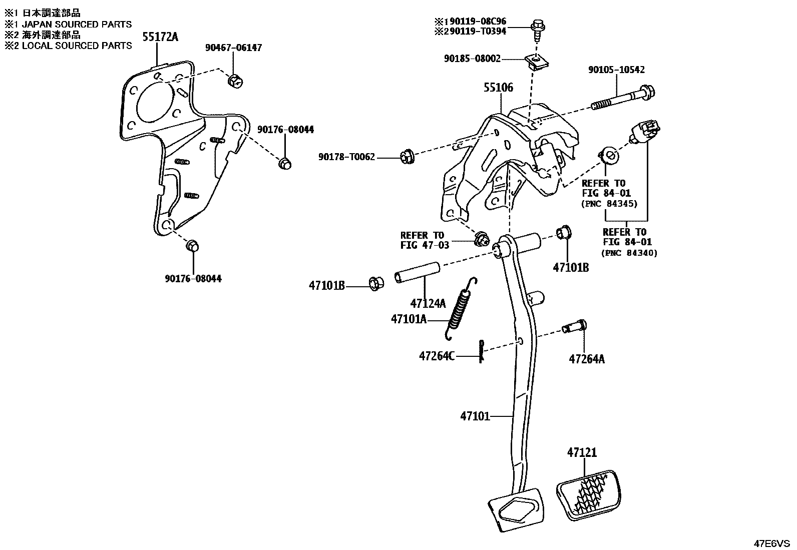 4701 — BRAKE PEDAL & BRACKET