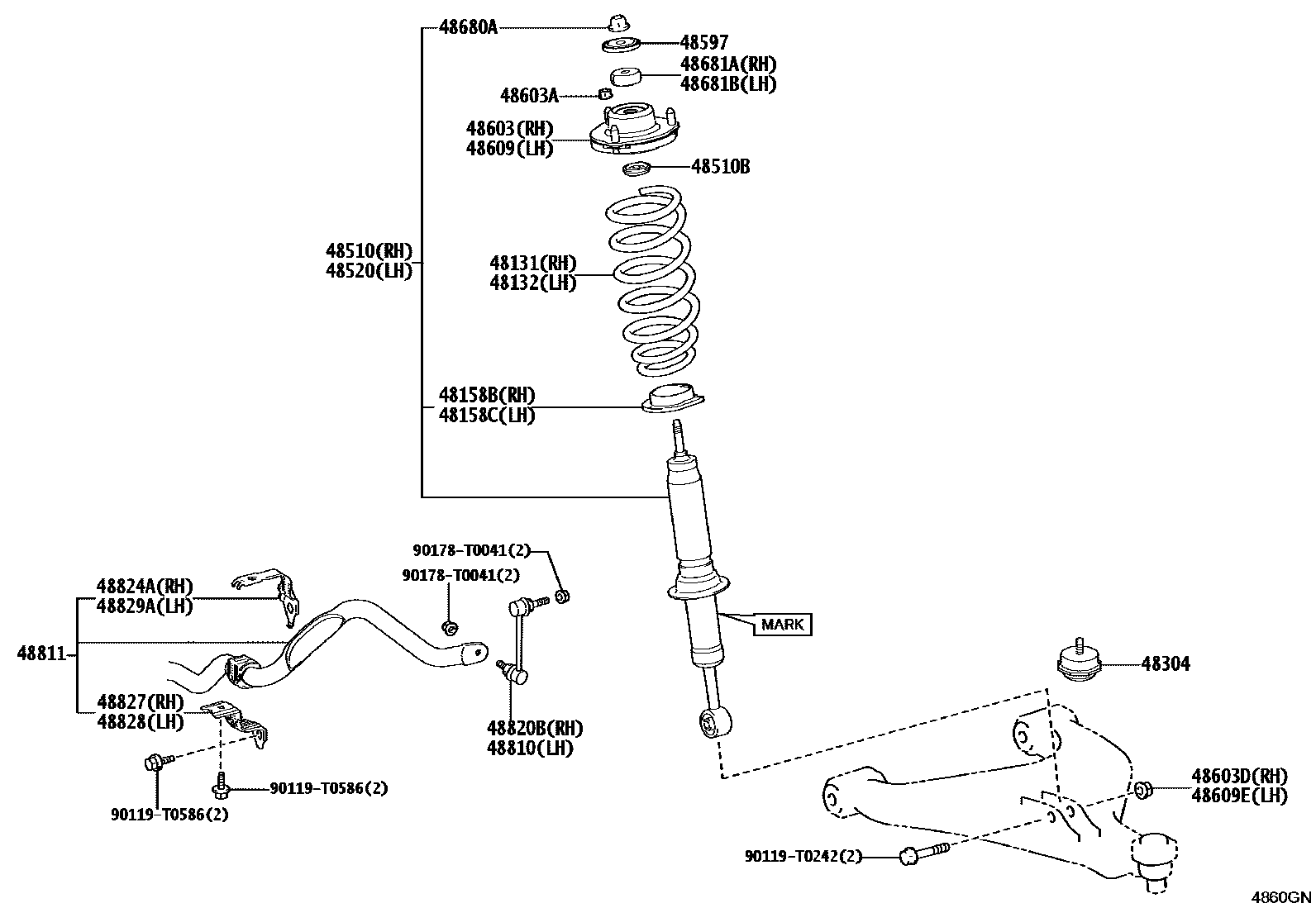 4803 — FRONT SPRING & SHOCK ABSORBER