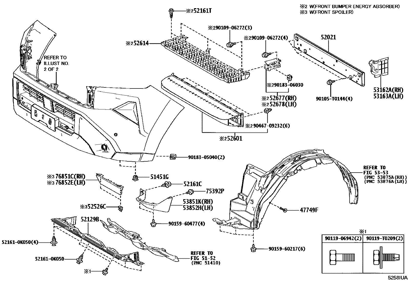 5252 — FRONT BUMPER & BUMPER STAY