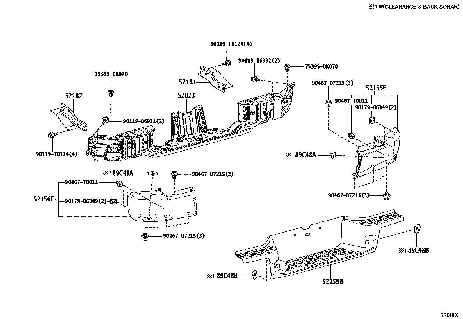 5253 — REAR BUMPER & BUMPER STAY