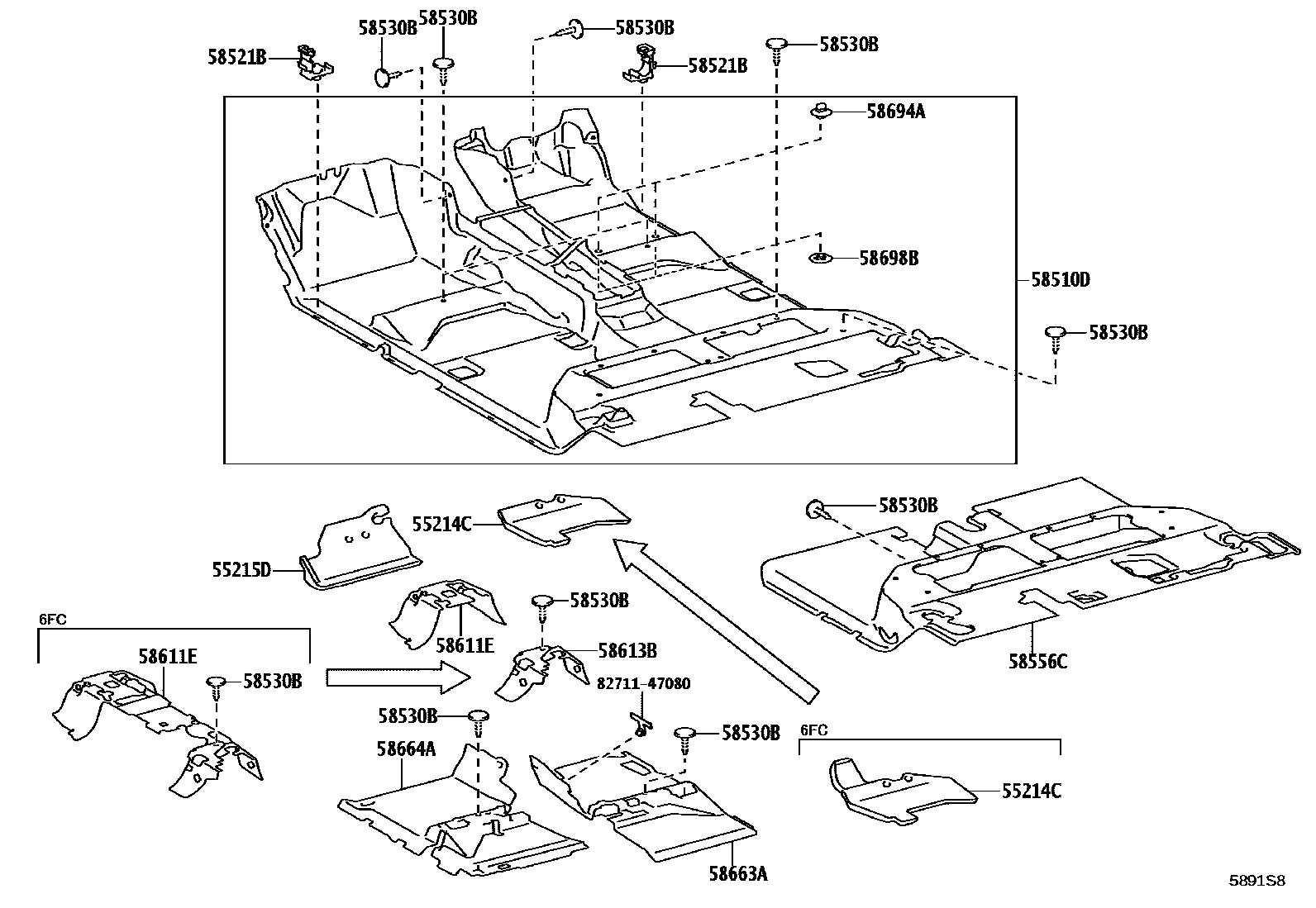 5854 — FLOOR MAT & SILENCER PAD