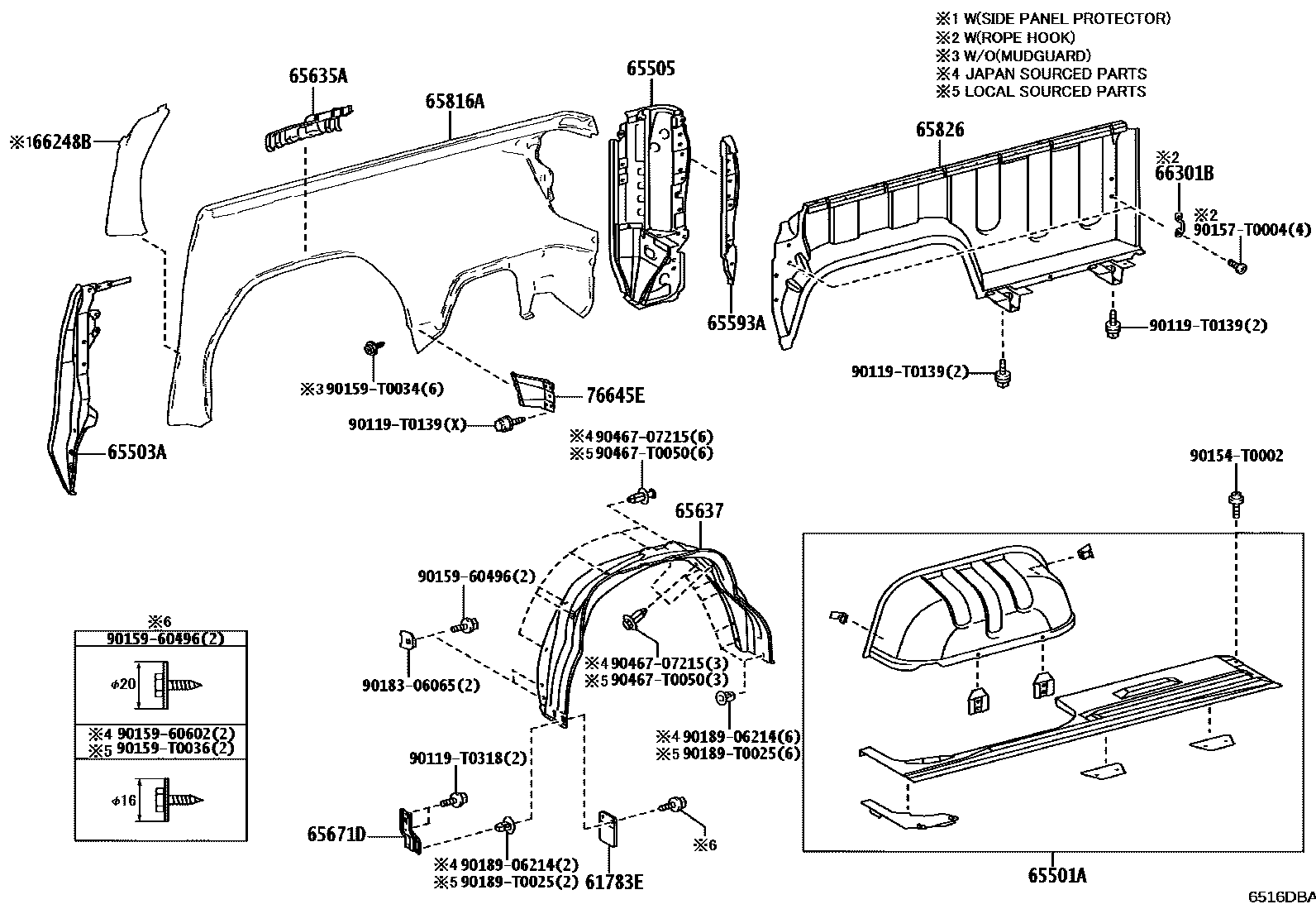 6554 — REAR BODY SIDE PANEL