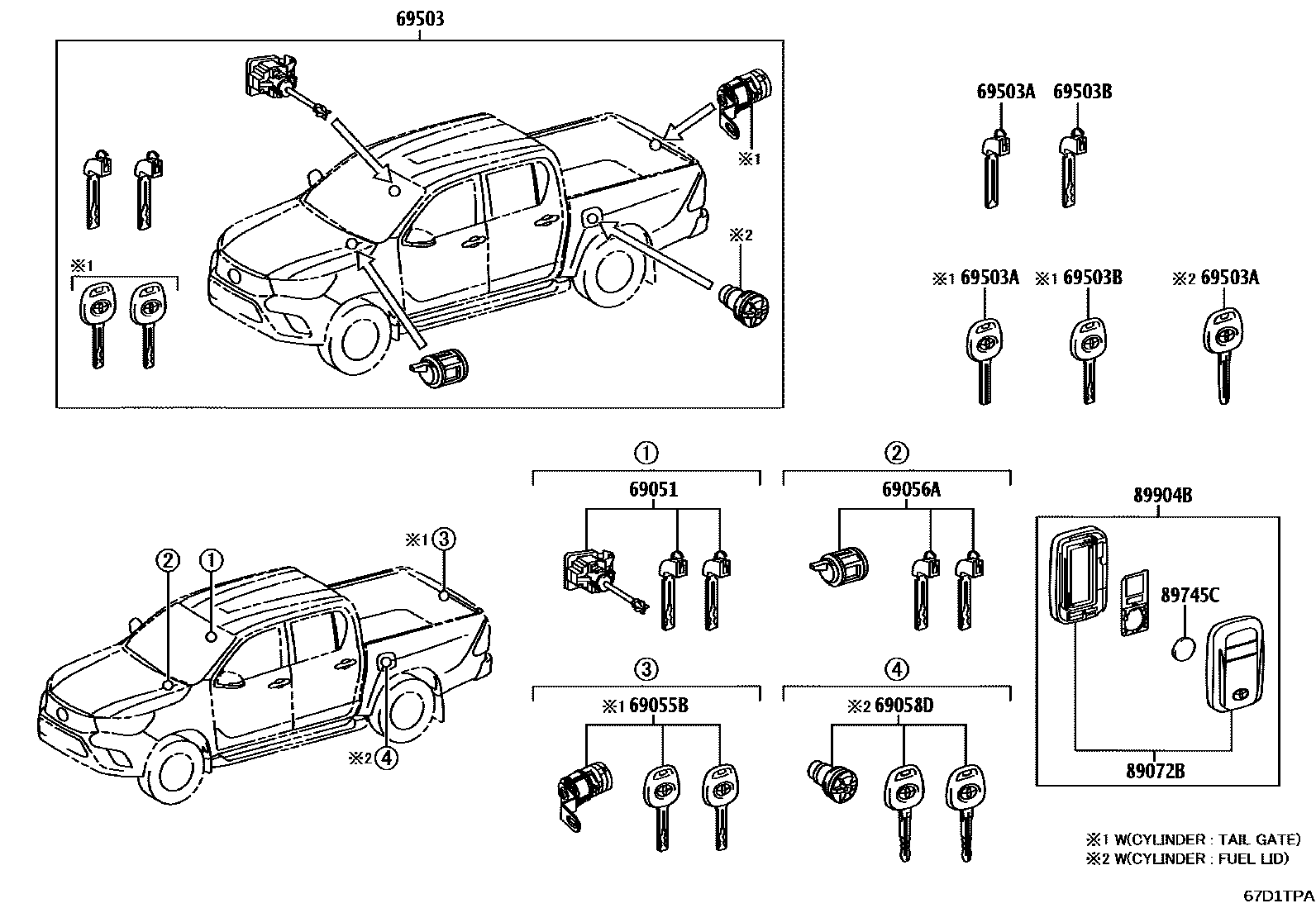 6765 — LOCK CYLINDER SET