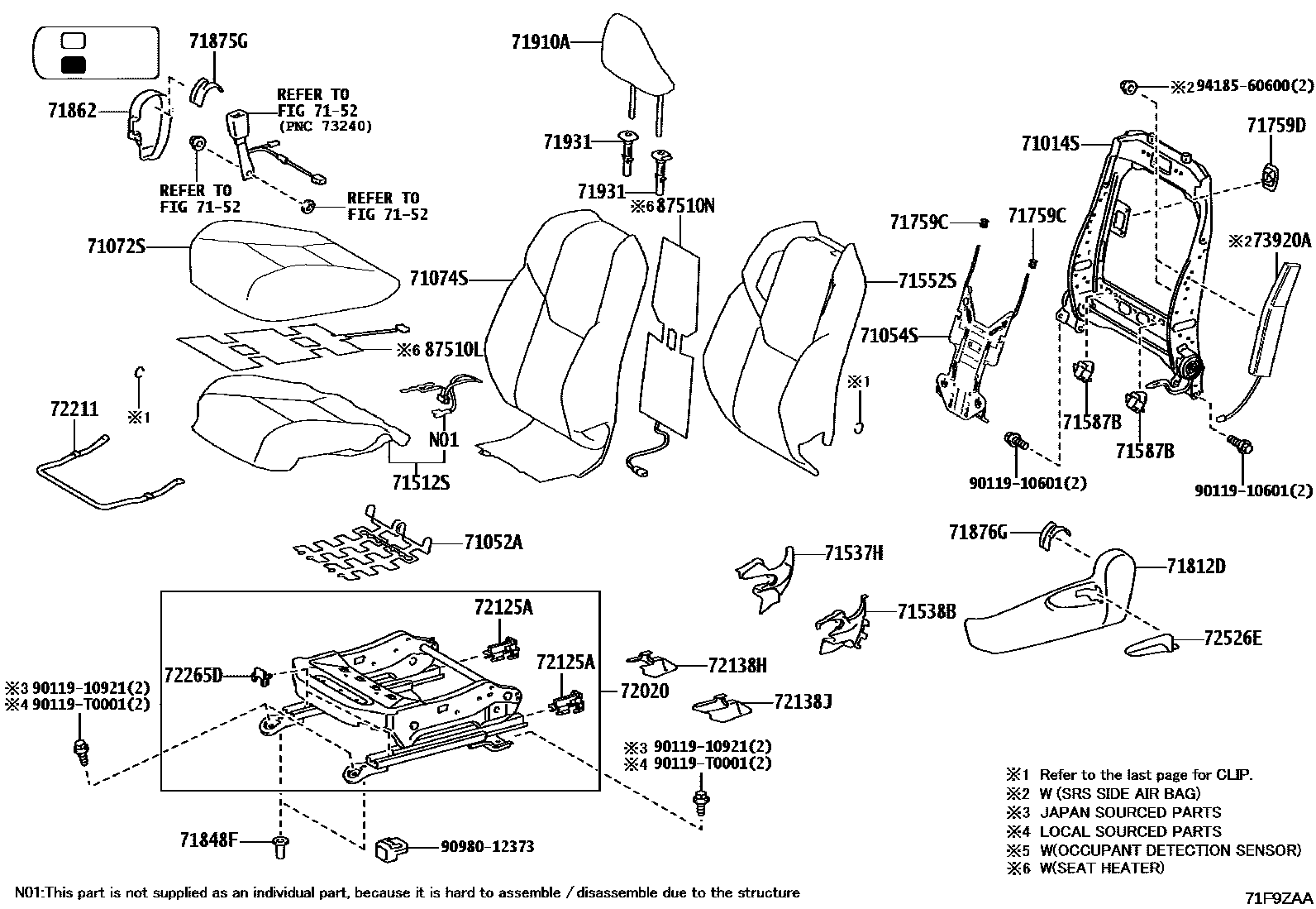 7151 — SEAT & SEAT TRACK