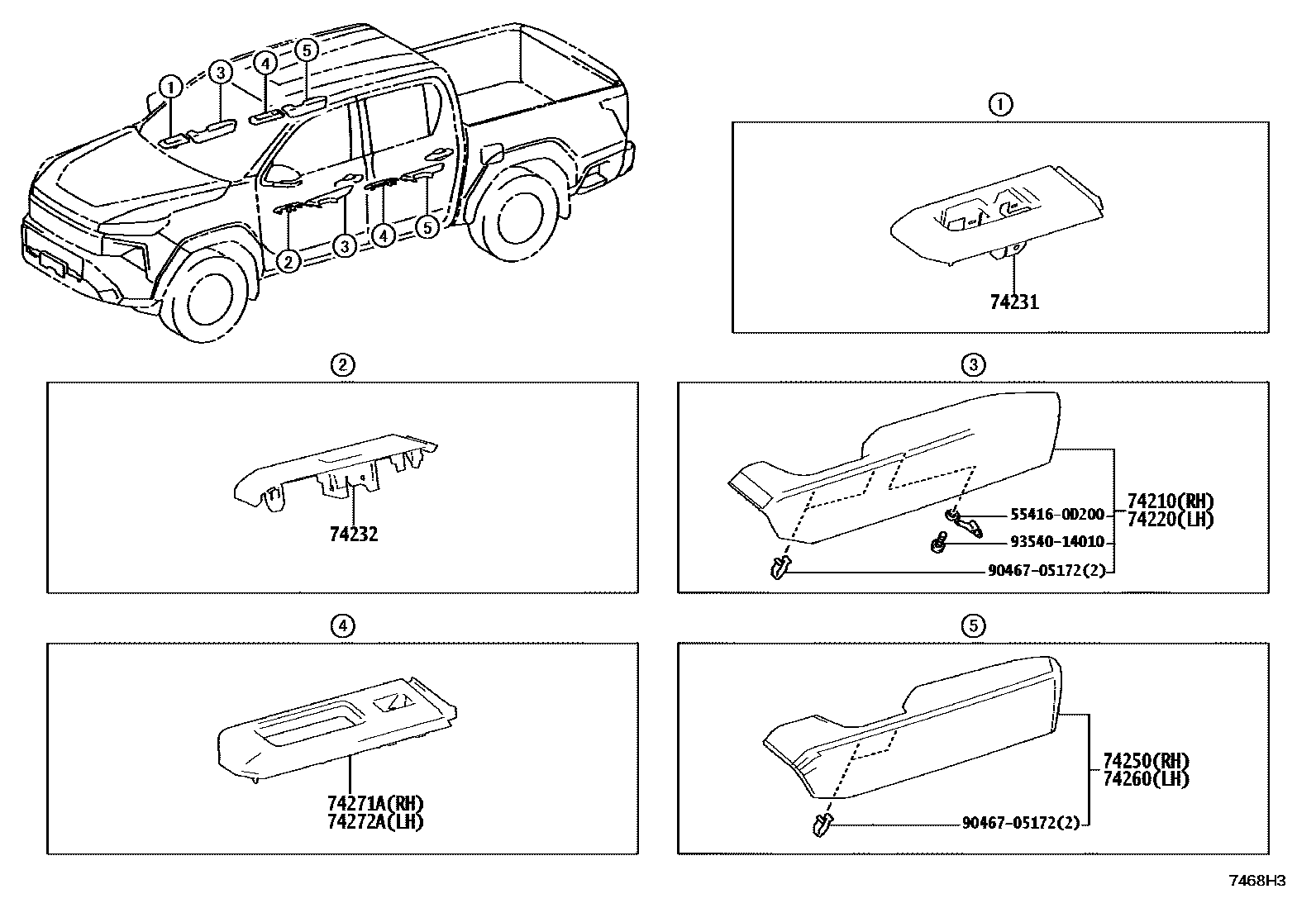 7451 — ARMREST & VISOR