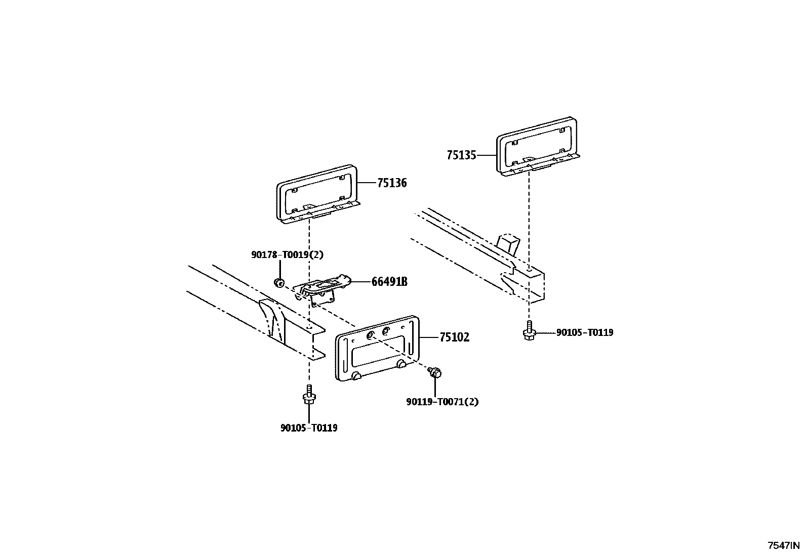 7554 — TOOL BOX & LICENSE PLATE BRACKET
