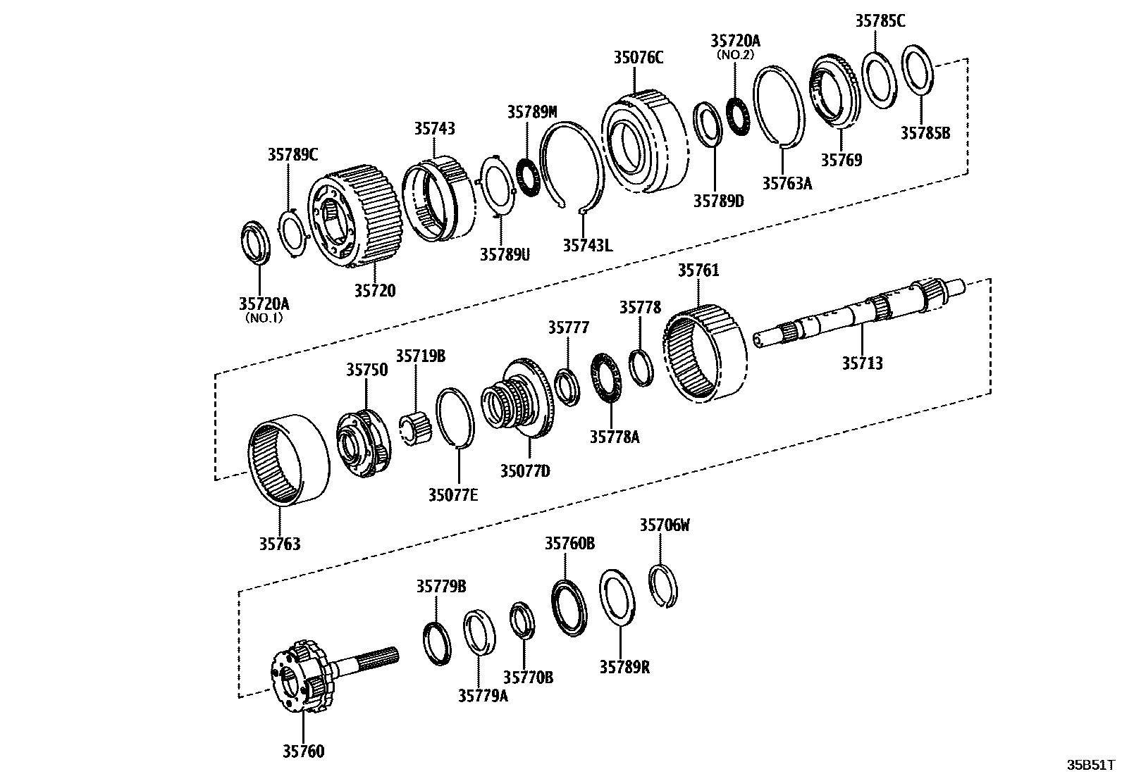 3510 — PLANETARY GEAR, REVERSE PISTON & COUNTER GEAR(ATM)