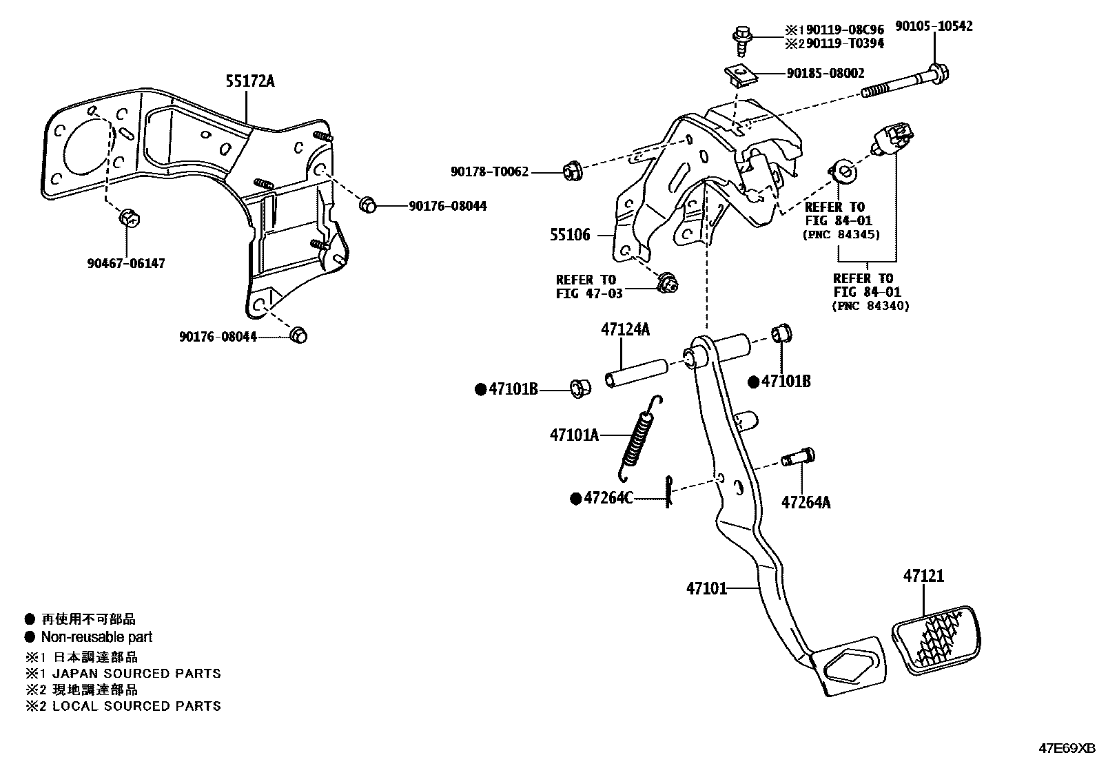 4701 — BRAKE PEDAL & BRACKET