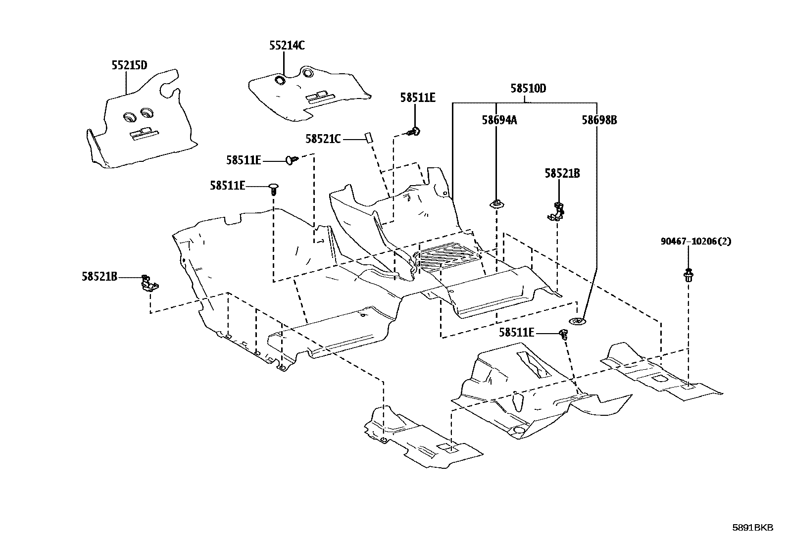 5854 — FLOOR MAT & SILENCER PAD