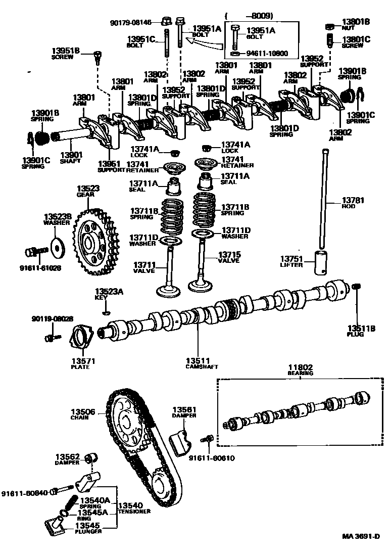 1302 — CAMSHAFT & VALVE