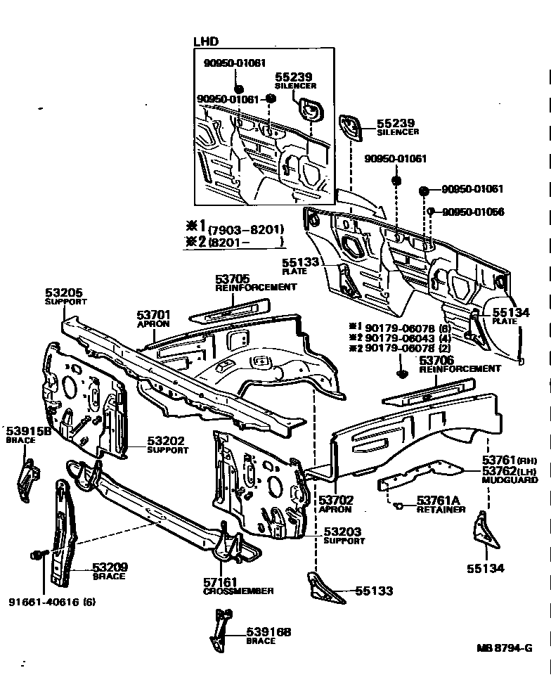 5355 — FRONT FENDER APRON & DASH PANEL