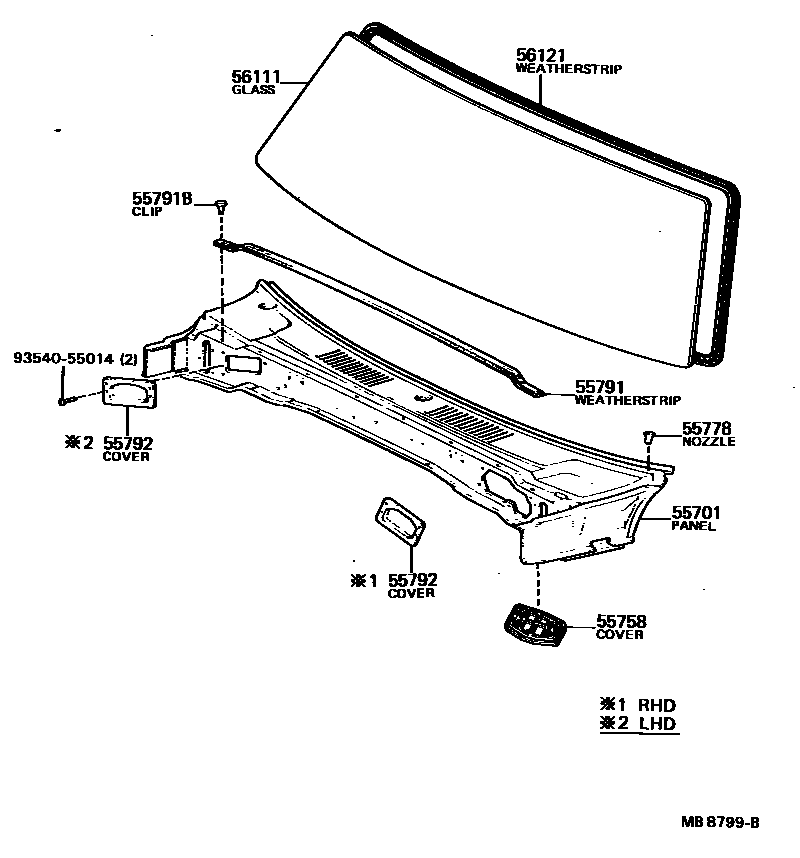 5553 — COWL PANEL & WINDSHIELD GLASS