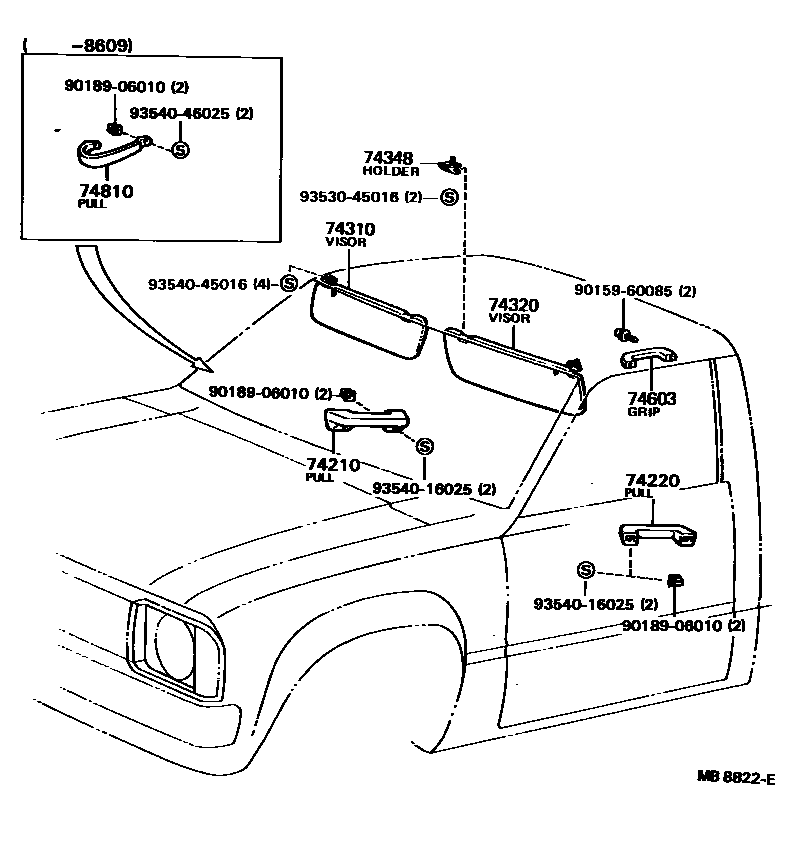 7451 — ARMREST & VISOR