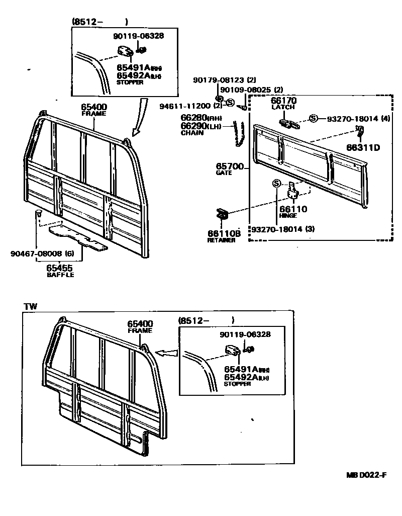 6553 — REAR BODY GUARD FRAME & TAIL GATE