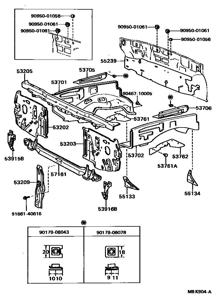 5355 — FRONT FENDER APRON & DASH PANEL