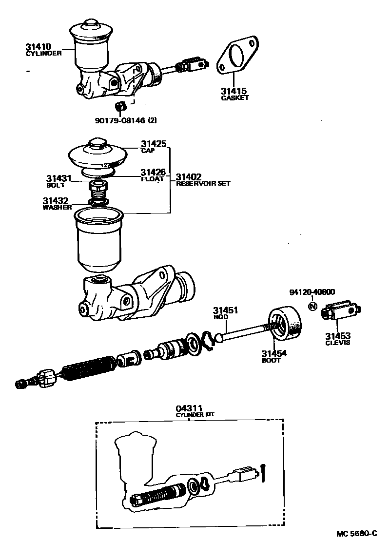 3103 — CLUTCH MASTER CYLINDER
