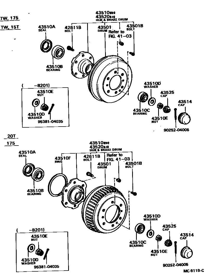 4303 — FRONT AXLE HUB