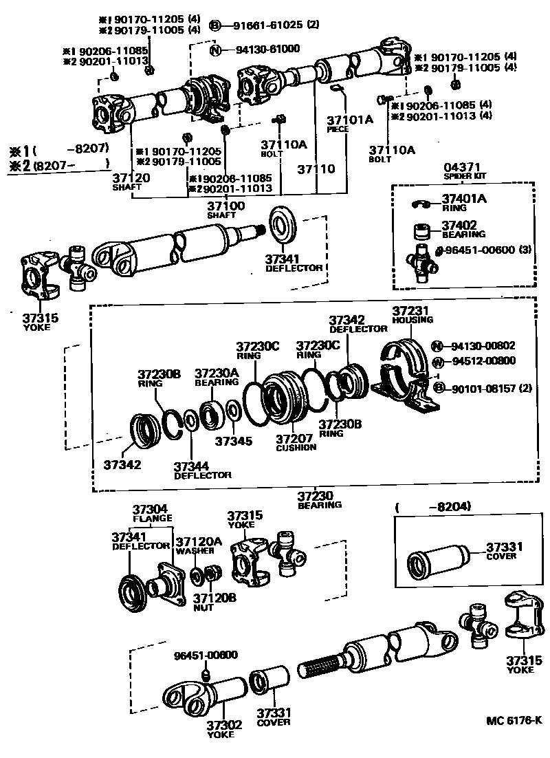 3701 — PROPELLER SHAFT & UNIVERSAL JOINT