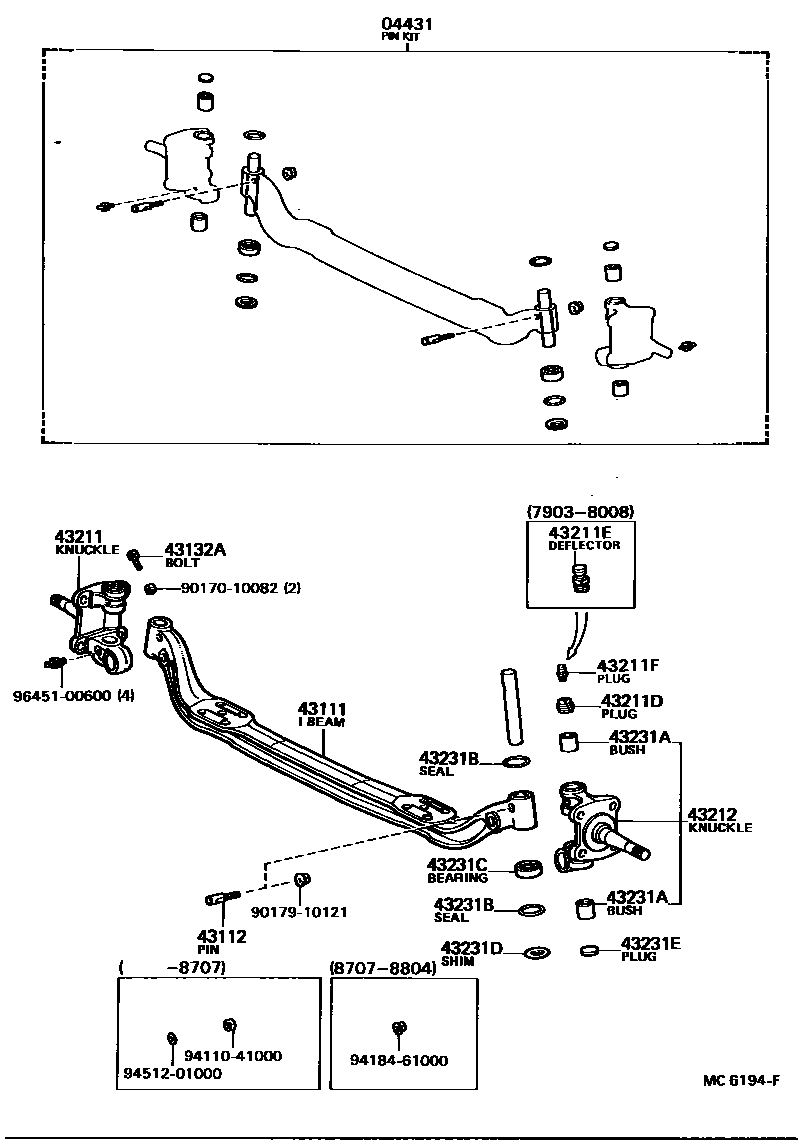 4802 — FRONT AXLE ARM & STEERING KNUCKLE