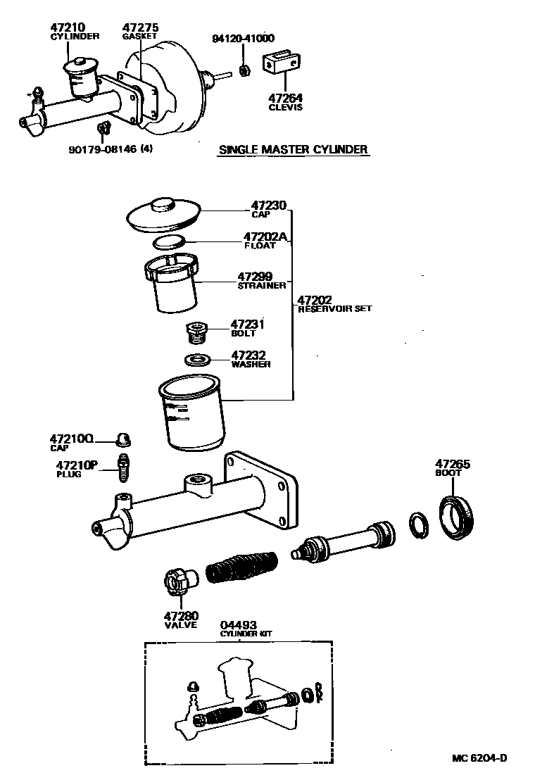 4702 — BRAKE MASTER CYLINDER
