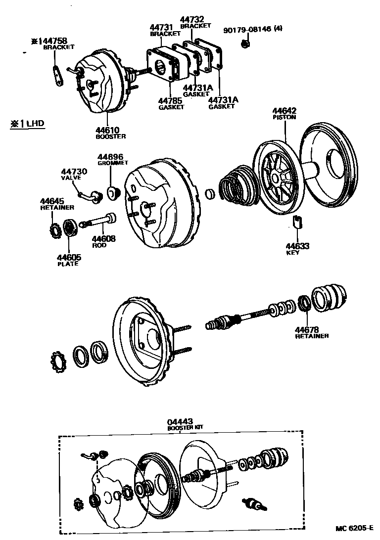 4703 — BRAKE BOOSTER & VACUUM TUBE