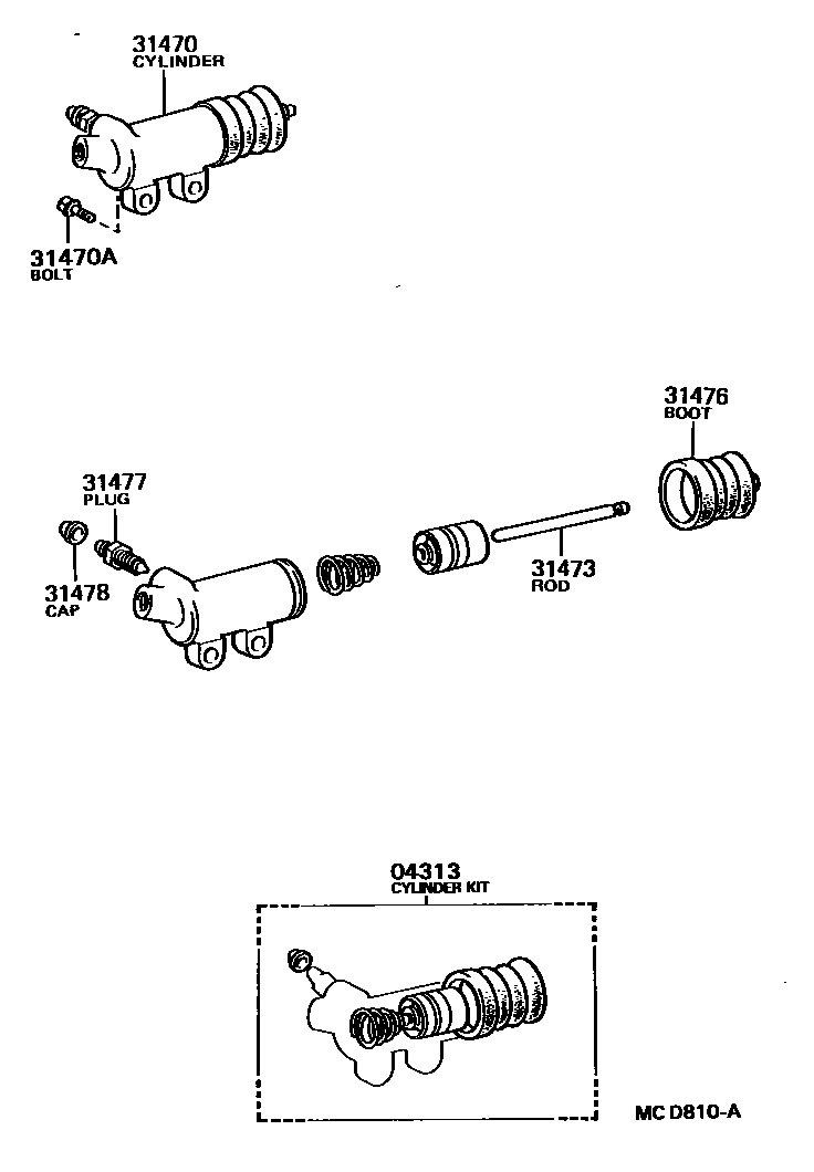 3105 — CLUTCH RELEASE CYLINDER
