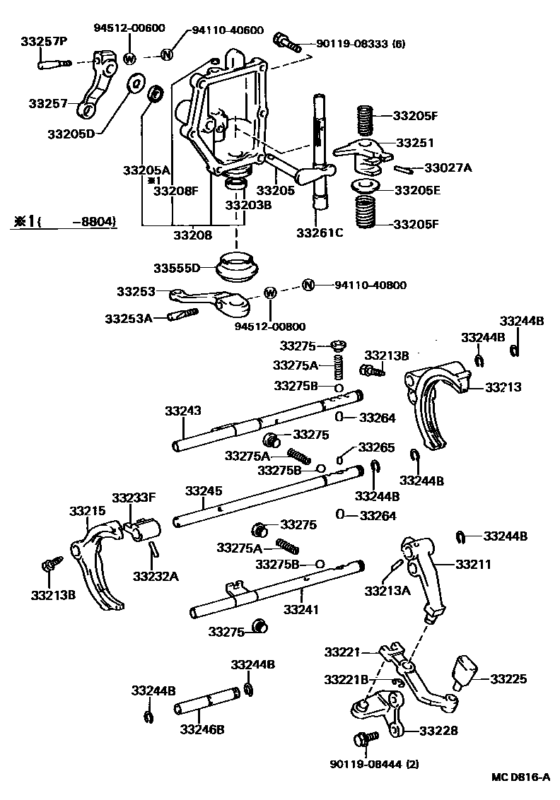 3307 — GEAR SHIFT FORK & LEVER SHAFT (MTM)