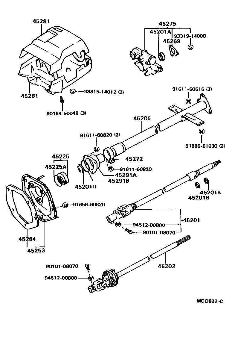 4501 — STEERING COLUMN & SHAFT