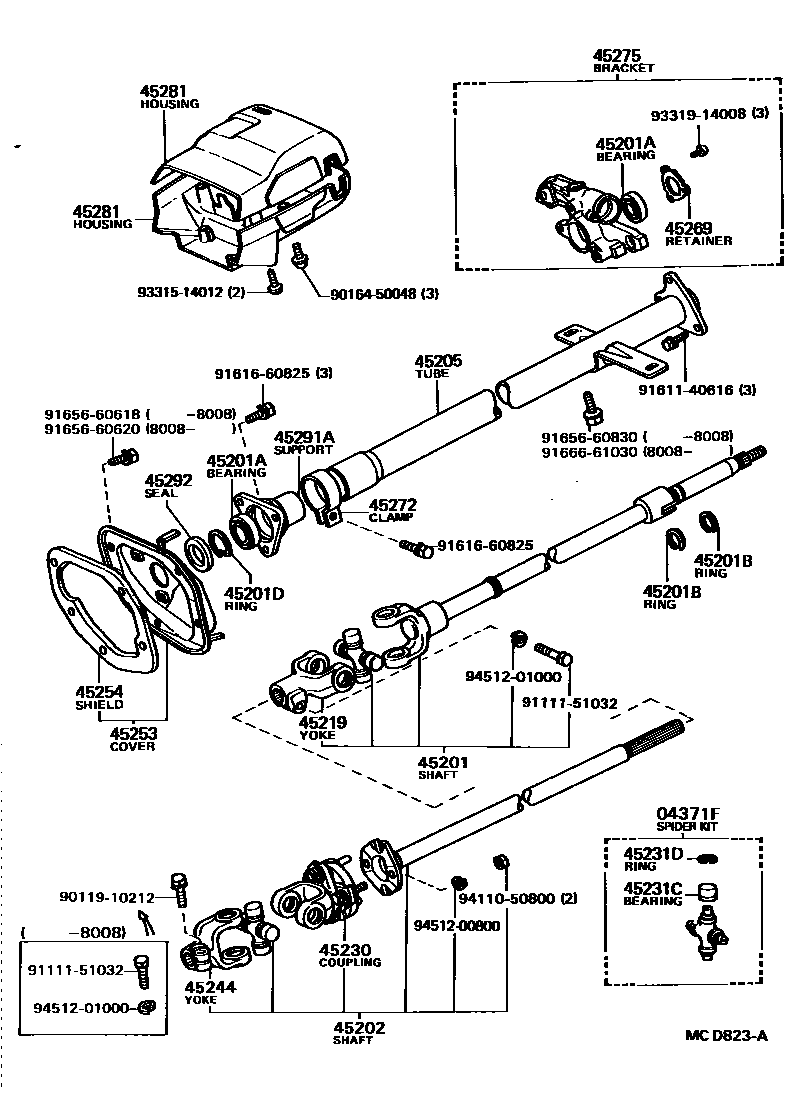 4501 — STEERING COLUMN & SHAFT