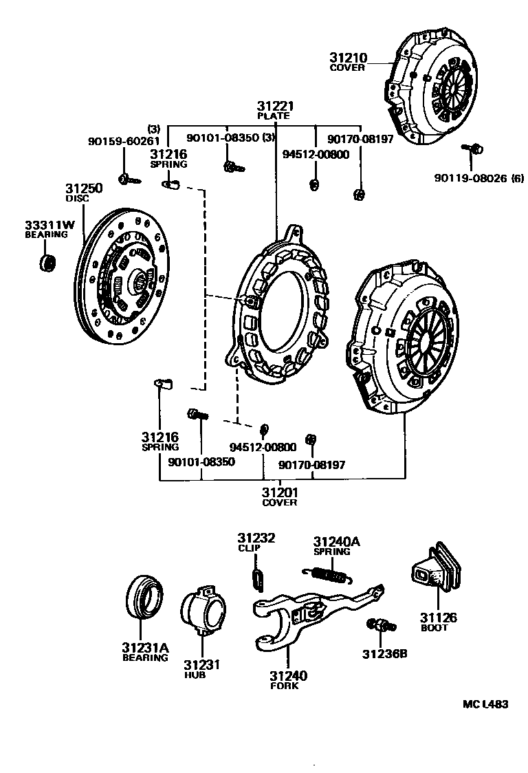 3101 — CLUTCH & RELEASE FORK