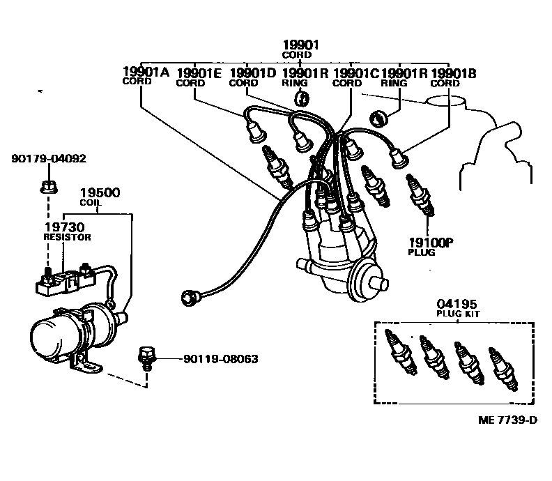 1901 — IGNITION COIL & SPARK PLUG / GLOW PLUG