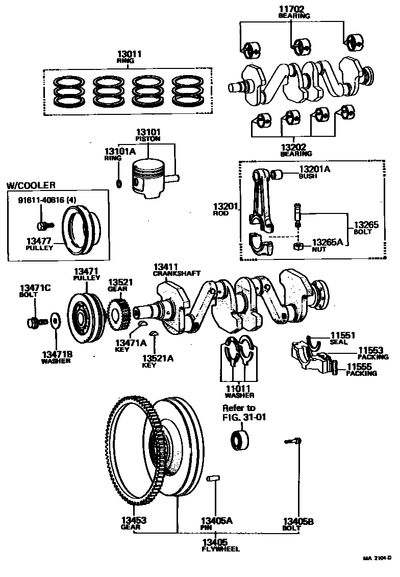 1301 — CRANKSHAFT & PISTON