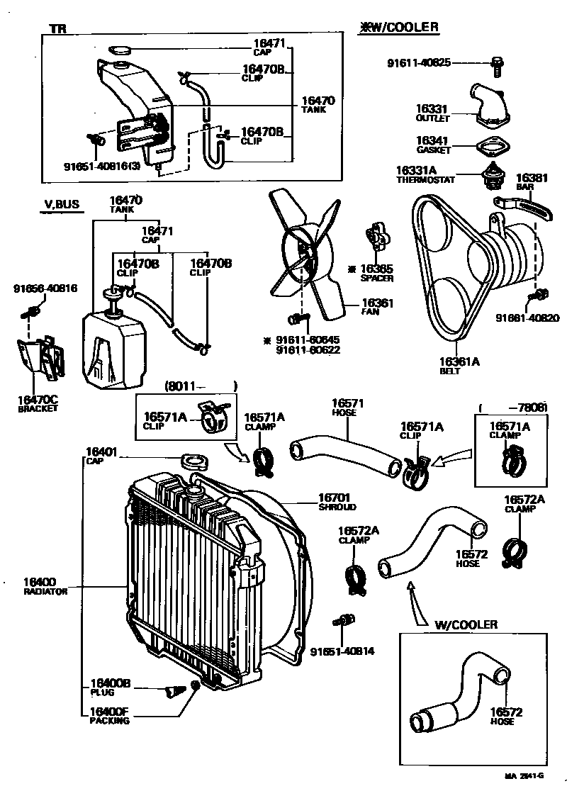 1603 — RADIATOR & WATER OUTLET