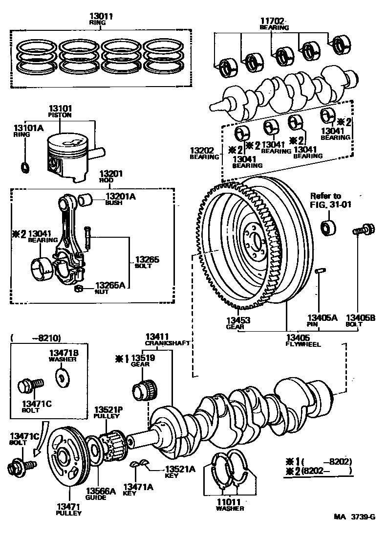 1301 — CRANKSHAFT & PISTON
