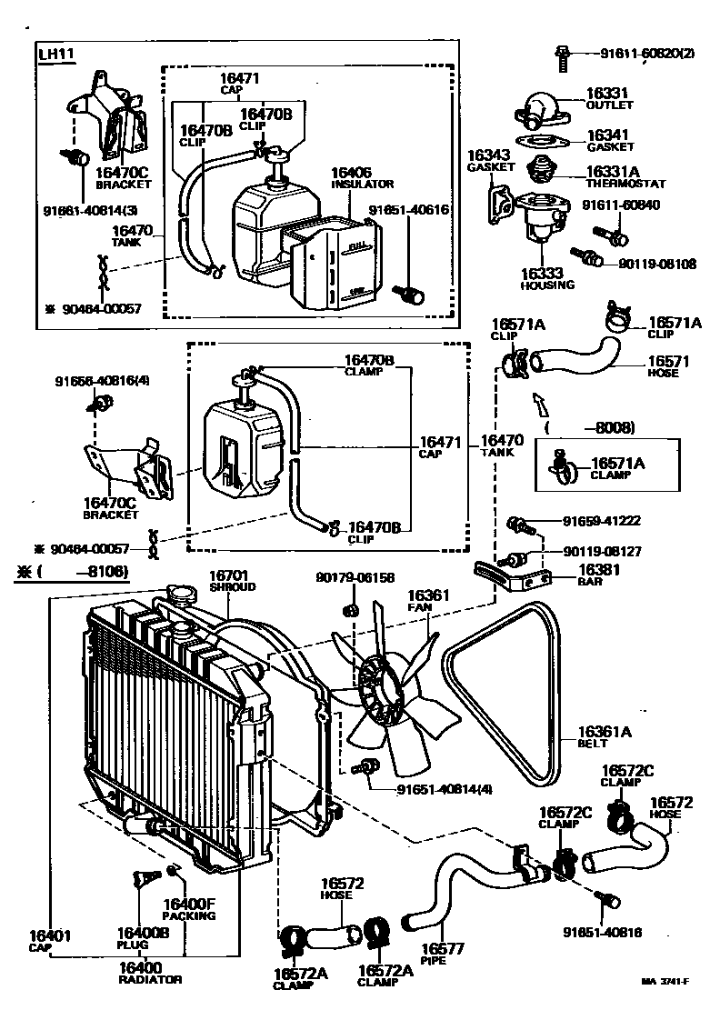 1603 — RADIATOR & WATER OUTLET