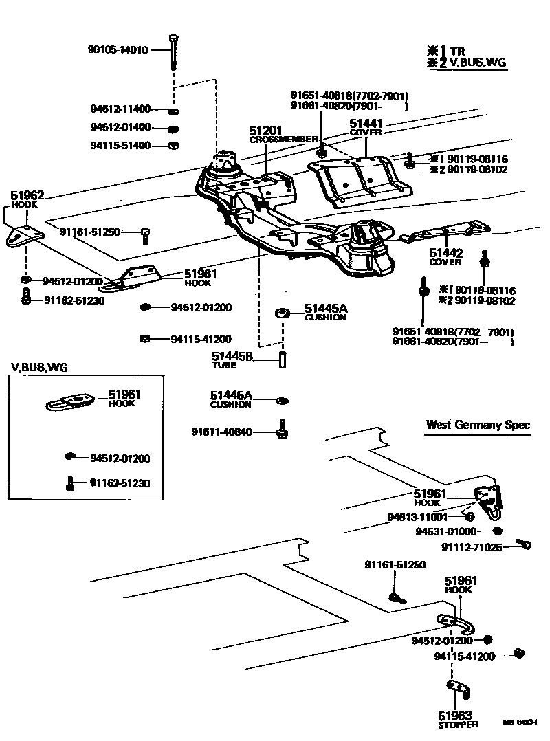 5152 — SUSPENSION CROSSMEMBER & UNDER COVER