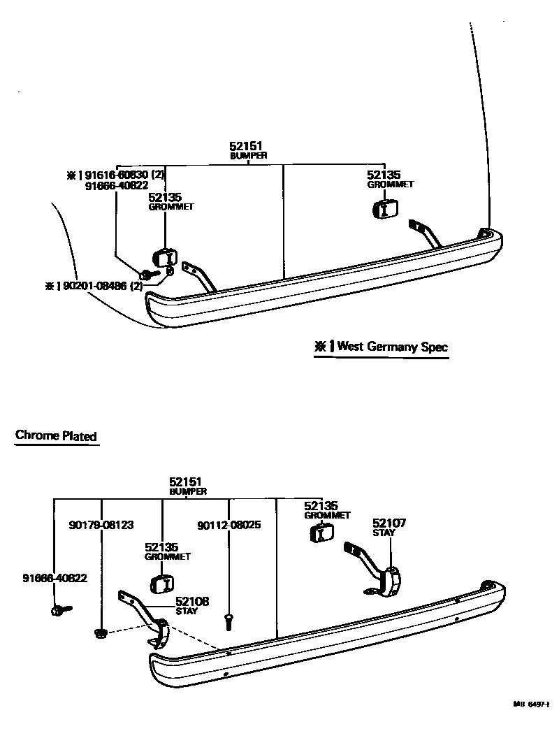 5253 — REAR BUMPER & BUMPER STAY