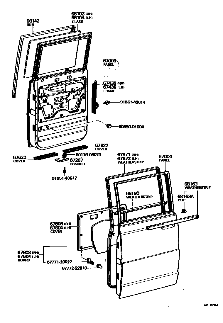 6755 — REAR DOOR PANEL & GLASS