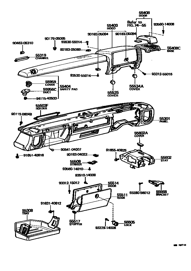 5551 — INSTRUMENT PANEL & GLOVE COMPARTMENT