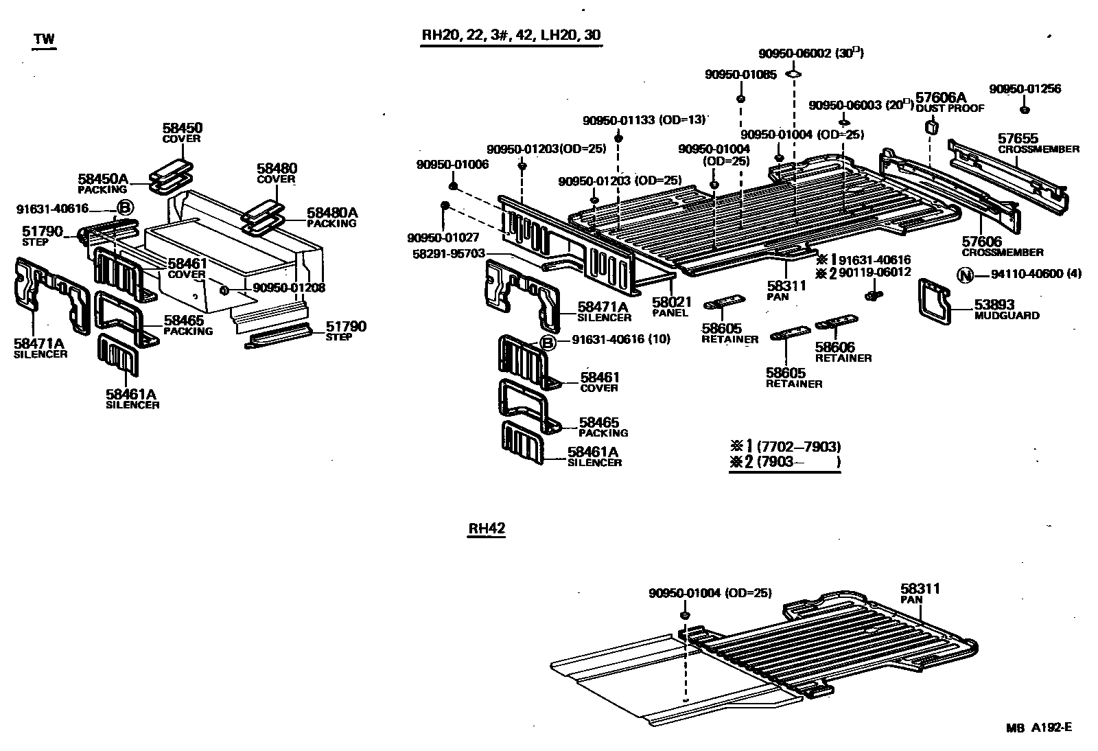 5852 — REAR FLOOR PANEL & REAR FLOOR MEMBER