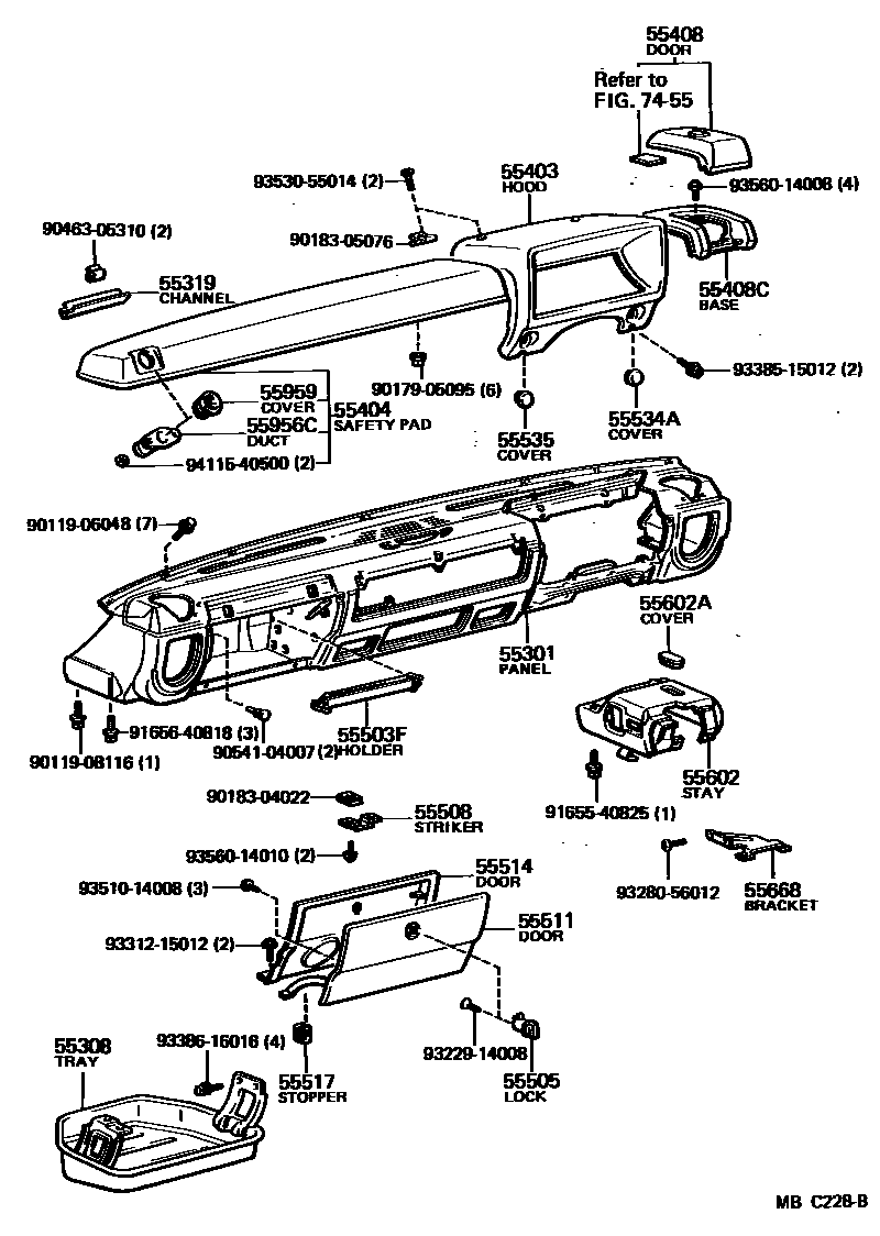 5551 — INSTRUMENT PANEL & GLOVE COMPARTMENT
