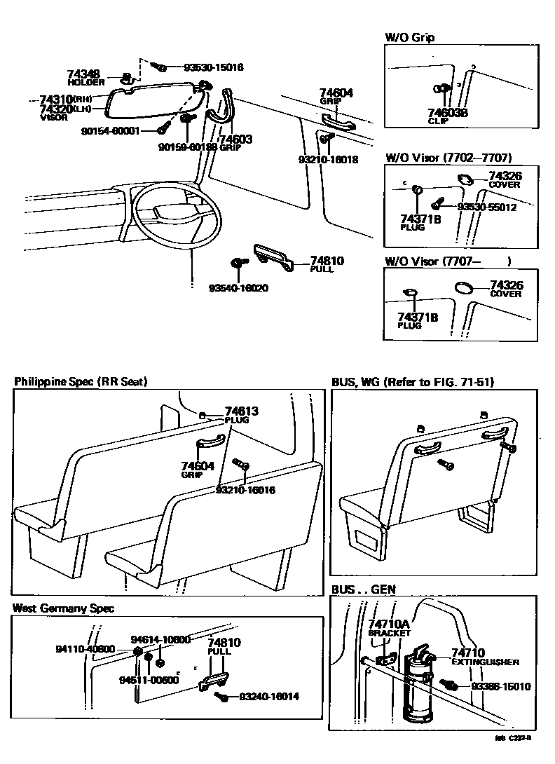7451 — ARMREST & VISOR