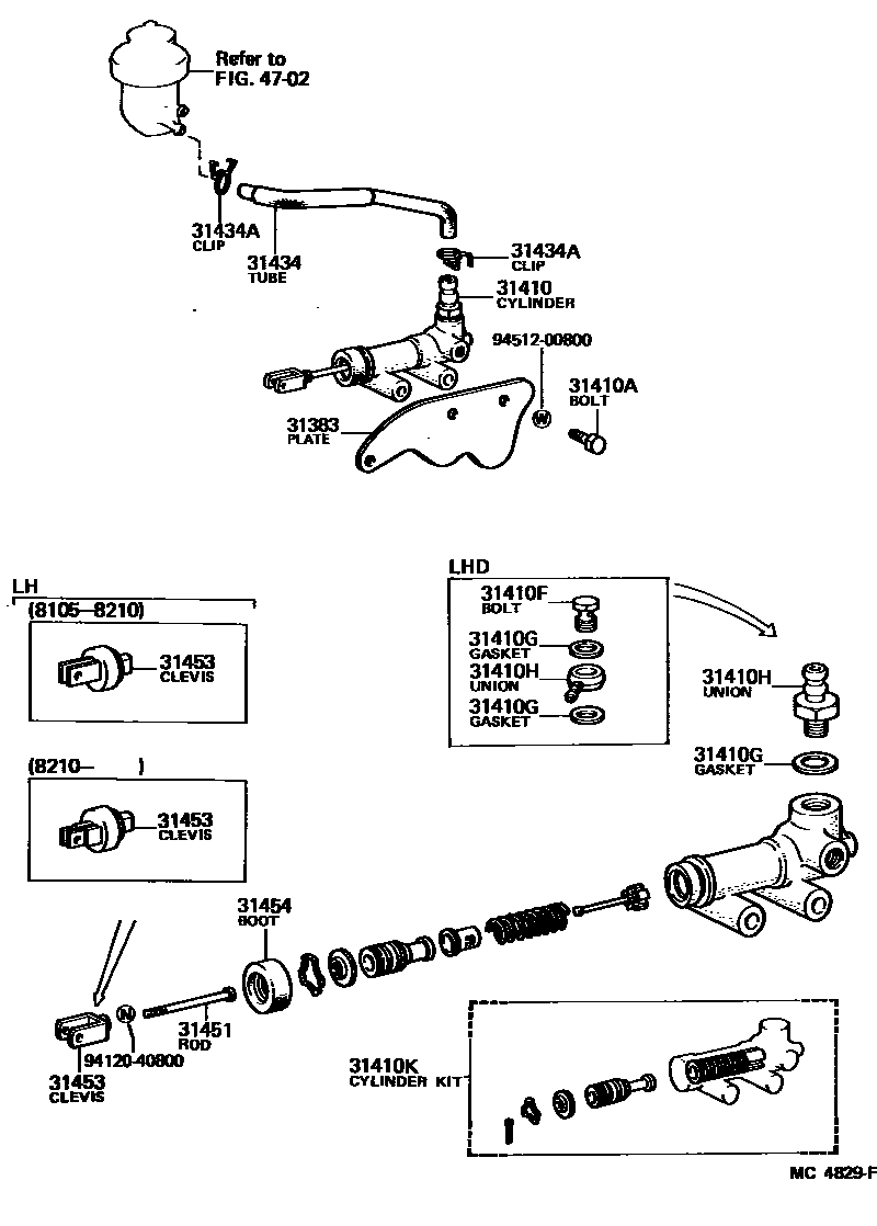3103 — CLUTCH MASTER CYLINDER