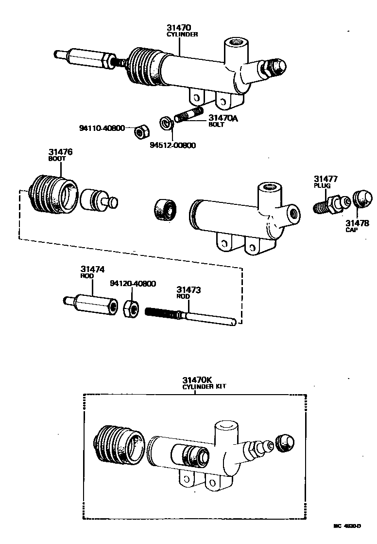 3105 — CLUTCH RELEASE CYLINDER