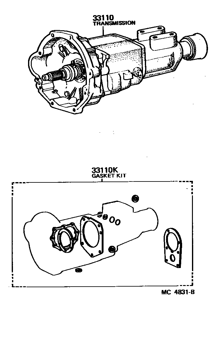 3301 — TRANSAXLE OR TRANSMISSION ASSY & GASKET KIT (MTM)
