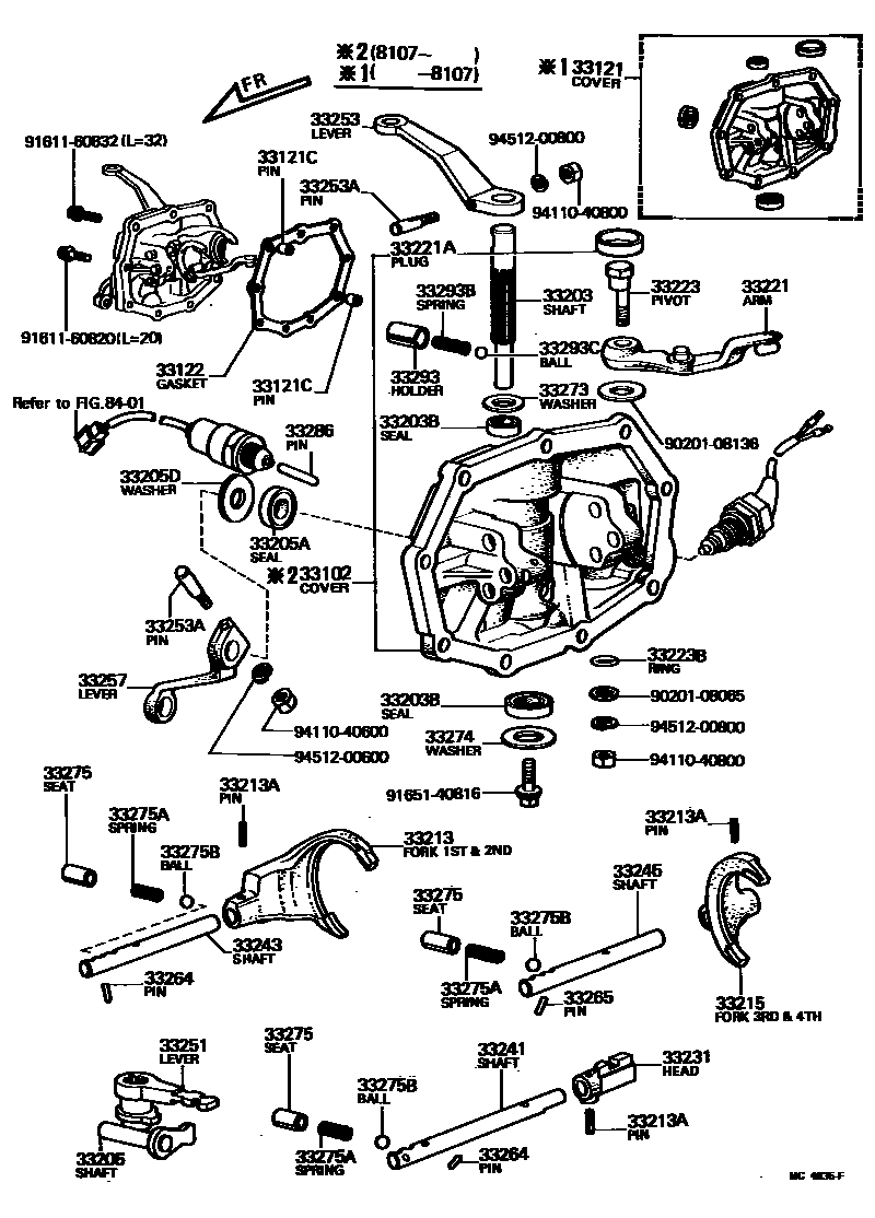 3307 — GEAR SHIFT FORK & LEVER SHAFT (MTM)