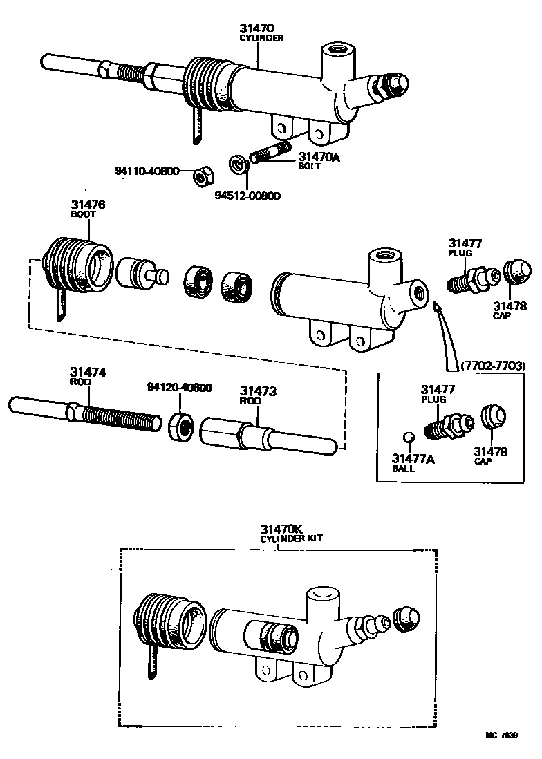 3105 — CLUTCH RELEASE CYLINDER