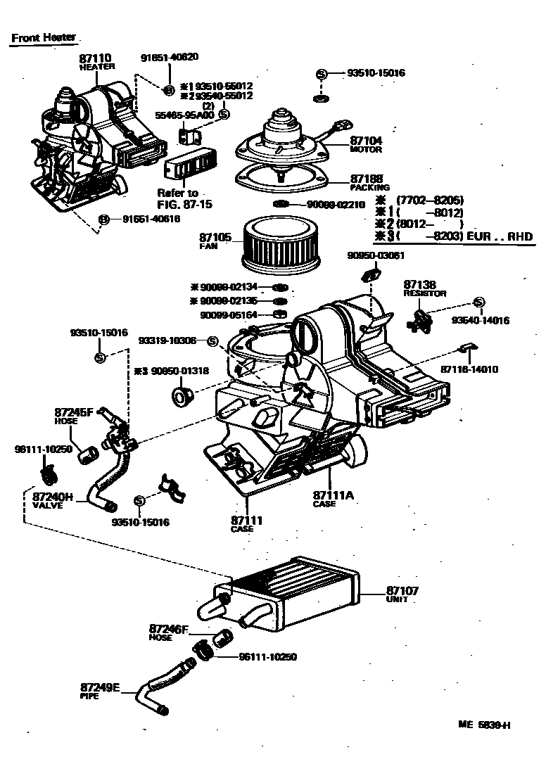 8712 — HEATING & AIR CONDITIONING - HEATER UNIT & BLOWER